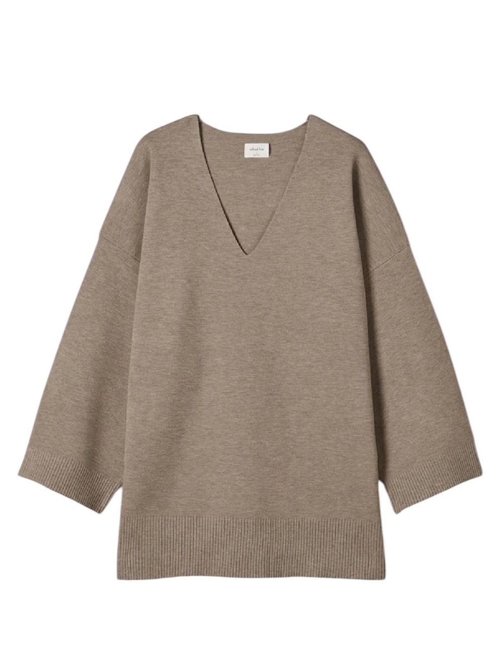 Wilfred Souvenir Sweater Heather Grey Taupe knit oversized excellent condition